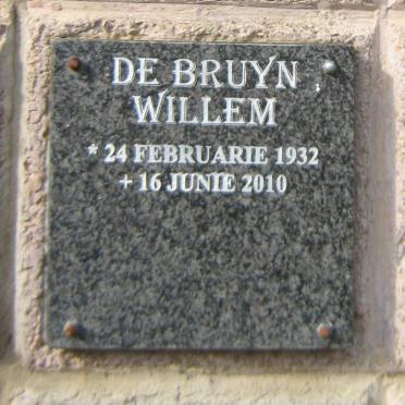 BRUYN Willem, de 1932-2010