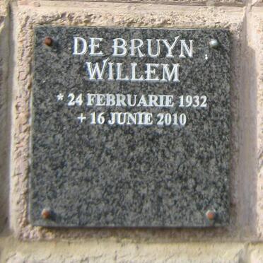 BRUYN Willem, de 1932-2010
