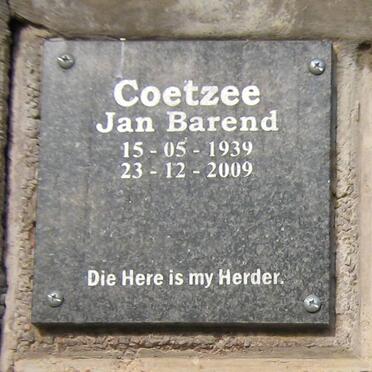 COETZEE Jan Barend 1939-2009