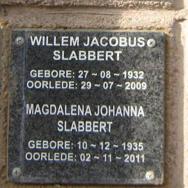 SLABBERT Willem Jacobus 1932-2009 &amp; Magdalena Johanna 1935-2011