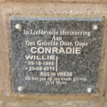CONRADIE Willie 1945-2015