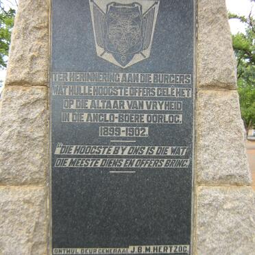 2. Anglo-Boereoorlog gedenkmonument 