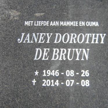 BRUYN Janey Dorothy, de 1946-2014