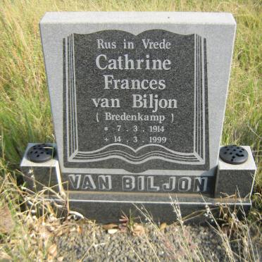 BILJON Cathrine Frances, van nee BREDENKAMP 1914-1999