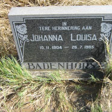 BADENHORST Johanna Louisa 1904-1985