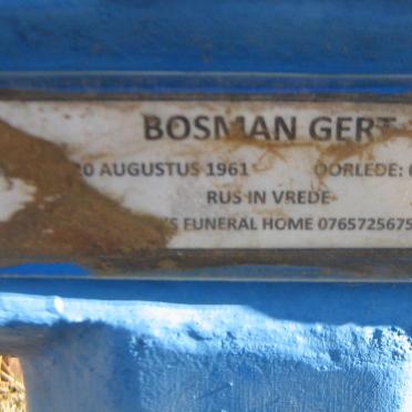 BOSMAN Gert 1961-2014