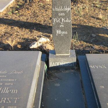 BADENHORST Pieter Willem 1915-1989 &amp; Myna 1929- :: HATTINGH Kotie 1958-1994