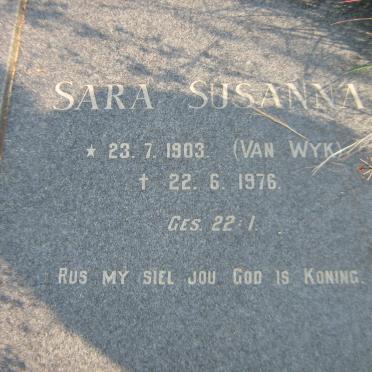 BOSHOFF Willem Barend Abraham 1894-1984 &amp; Sara Susanna VAN WYK 1903-1976