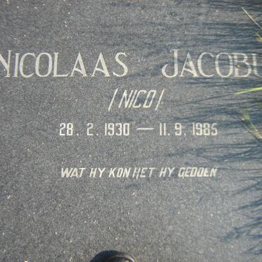 BOSMAN Nicolaas Jacobus 1930-1985