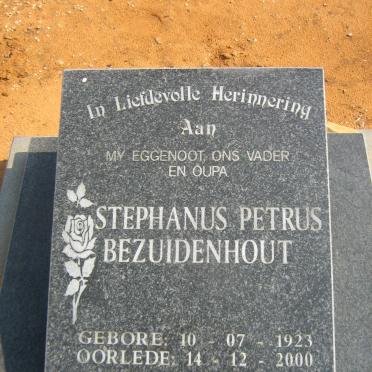 BEZUIDENHOUT Stephanus Petrus 1923-2000
