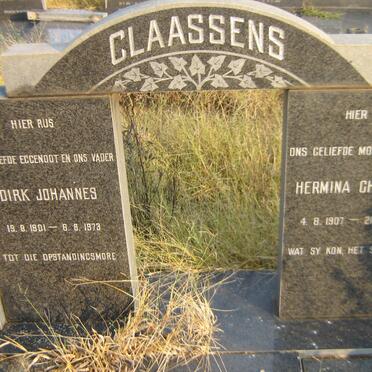 CLAASSENS Dirk Johannes 1901-1973 &amp; Hermina Christina 1907-1988