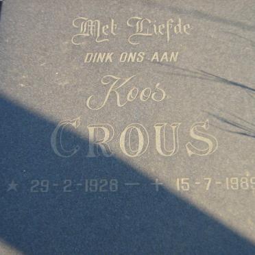 CROUS Koos 1928-1989
