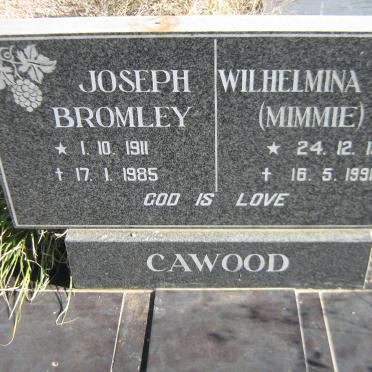 CAWOOD Joseph Bromley 1911-1985 &amp; Wilhelmina S. 1912-1991