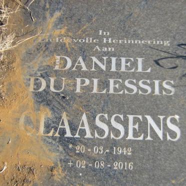 CLAASSENS Daniel du Plessis 1942-2016