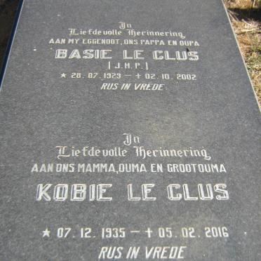 CLUS J.H.P., le 1929-2002 &amp; Kobie 1935-2016