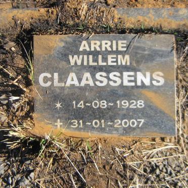 CLAASSENS Arrie Willem 1928-2007 &amp; Christina Barendina 1937-2008