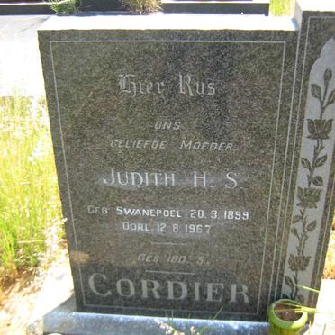 CORDIER Judith H.S. nee SWANEPOEL 1899-1967
