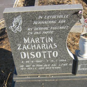 DISOTTO Thomas Hendrik 1938- &amp;  Hester Jacoba 1938-1994 :: DISOTTO Martin Zacharias 1960-1994