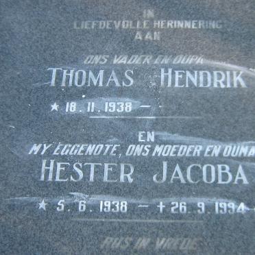 DISOTTO Thomas Hendrik 1938- &amp; Hester Jacoba 1938-1994 :: DISOTTO Martin Zacharias 1960-1994