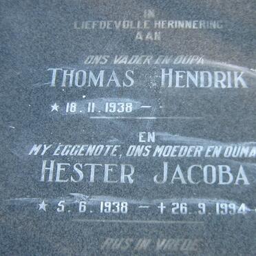 DISOTTO Thomas Hendrik 1938- &amp; Hester Jacoba 1938-1994 :: DISOTTO Martin Zacharias 1960-1994