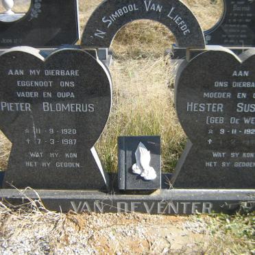 DEVENTER Pieter Blomerus, van 1920-1987 &amp; Hester Susanna DE WET 1926-1993