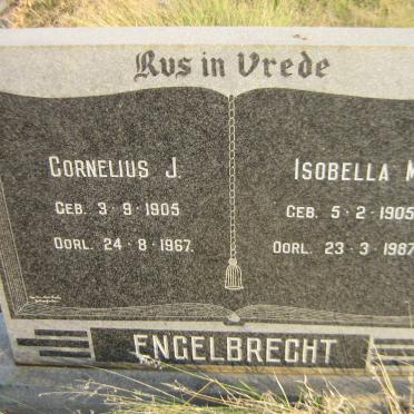 ENGELBRECHT Cornelius J. 1905-1967 &amp; Isobella M. 1905-1987