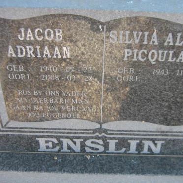 ENSLIN Jacob Adriaan 1940-2008 &amp; Silvia Alga Picqula 1943-