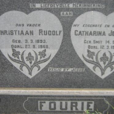 FOURIE Christiaan Rudolf 1893-1968 &amp; Catharina Johanna SMIT 1913-1964