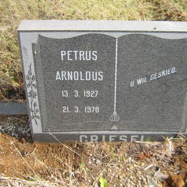 GRIESEL Petrus Arnoldus 1927-1978