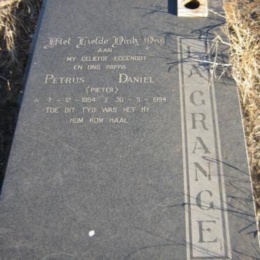 GRANGE Petrus Daniel, la 1954-1994