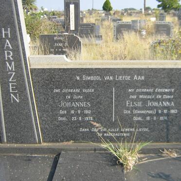 HARMZEN Johannes 1912-1975 &amp; Elsie Johanna SWANEPOEL 1913-1974