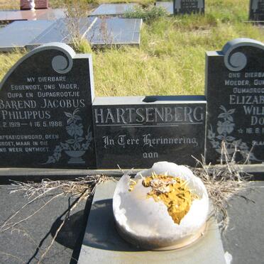HARTSENBERG Barend Jacobus Philippus 1919-1988 &amp; Elizabeth Wilhelmina Dorothea 1921-1998