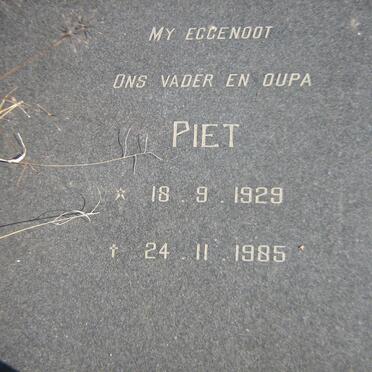 HEERDEN Piet, van 1929-1985 &amp; Kitty 1929-2004