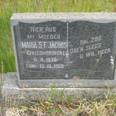 JACOBS Maria S.F. nee COMBRINCK 1875-1959