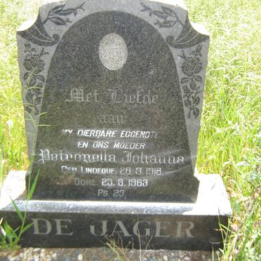 JAGER Petronella Johanna, de nee LINDEQUE 1916-1963