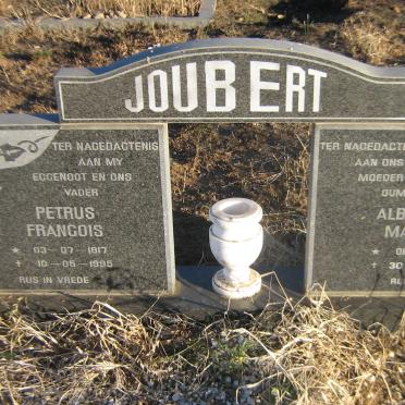 JOUBERT Petrus Francois 1917-1995 &amp; Alberta Maria 1925-2005