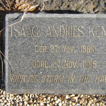 KEMP Isaac Andries 1965-1965