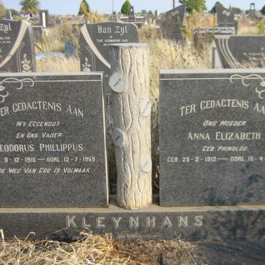 KLEYNHANS Theodorus Phillippus 1910-1969 &amp; Anna Elizabeth PRINSLOO 1912-1999