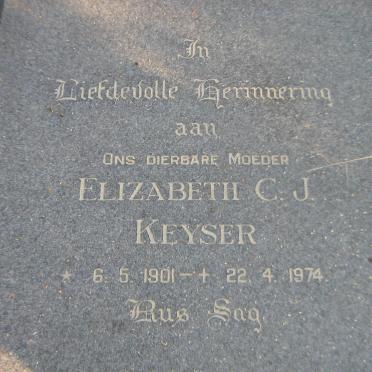 KEYSER Elizabeth C.J. 1901-1974