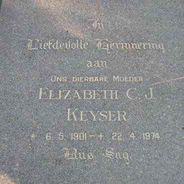KEYSER Elizabeth C.J. 1901-1974