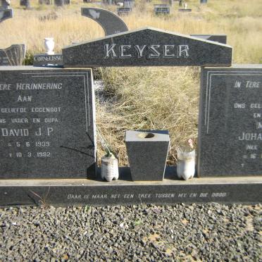 KEYSER David J.P. 1939-1982 &amp; Johanna M. SMITH 1935-