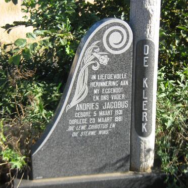 KLERK Andries Jacobus, de 1931-1981