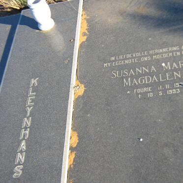 KLEYNHANS Susanna Maria Magdalena nee FOURIE 1934-1993