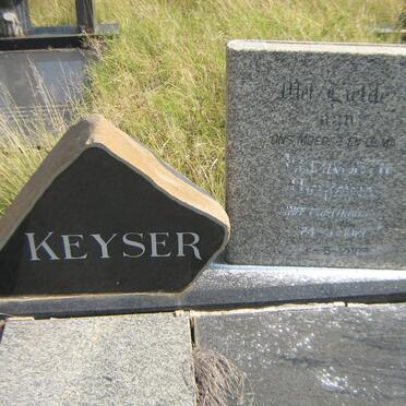 KEYSER Elizabeth Hermina nee PRETORIUS 1921-2009