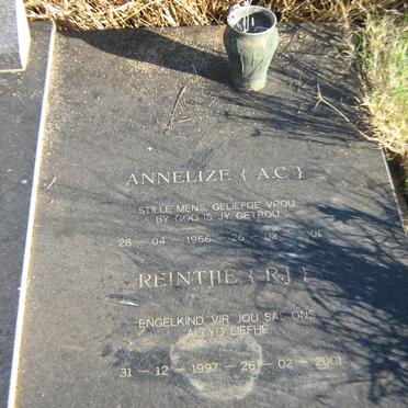 KOTZE Riaan 1965-2001 &amp; Annelize 1966-2001