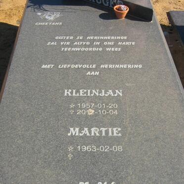 KRUGER Kleinjan 1957-2012 &amp; Martie 1963-