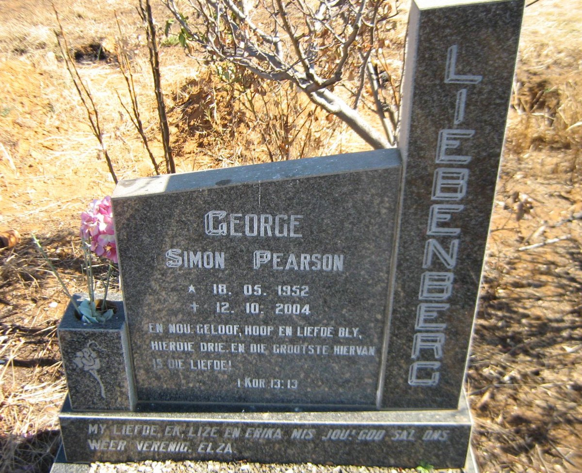 LIEBENBERG George Simon Pearson 1952-2004