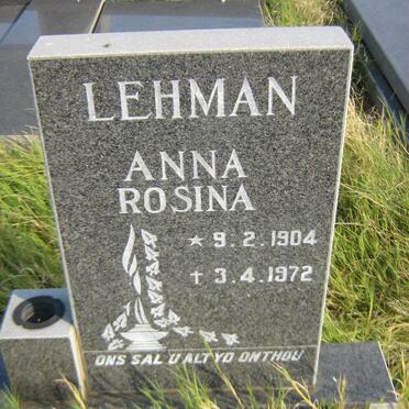 LEHMAN Anna Rosina 1904-1972