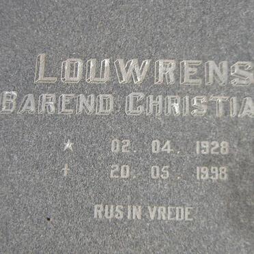 LOUWRENS Barend Christiaan 1928-1998