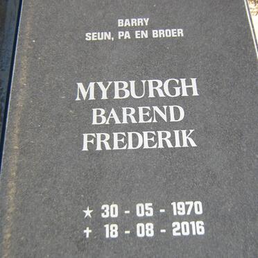 MYBURGH Barend Frederik 1970-2016